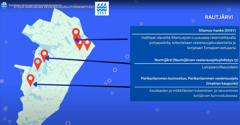 Vesistön kunnostustoimintaa Etelä-Karjalassa