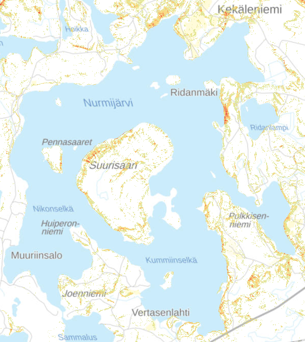 Rantametsien hakkuu. Käytä RUSLE eroosiomallia hakkuiden suunnittelussa